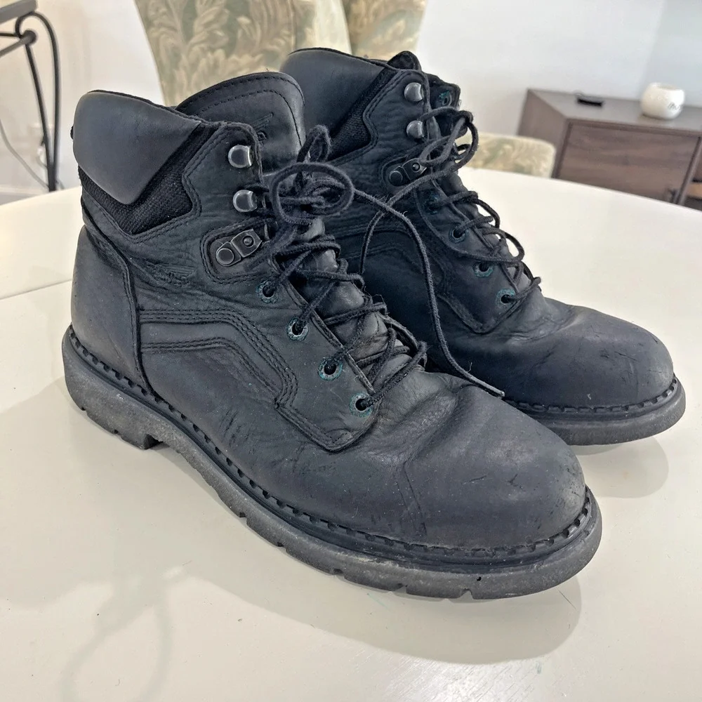 Red Wing Work Boots Mens 10.5 Black Leather EH USA Workwear Steel Toe 923